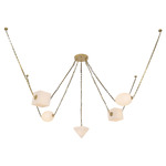 Mineral Color-Select Chandelier - Patina Brass / Opal