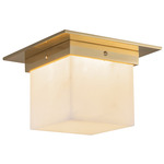 Mineral Square Ceiling Light - Patina Brass / Alabaster