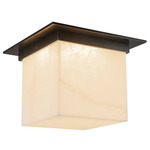 Mineral Large Square Ceiling Light - Urban Bronze / Alabaster