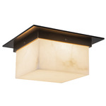 Mineral Large Square Ceiling Light - Urban Bronze / Alabaster