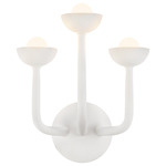 Spade Triple Wall Sconce - Antique White / Frost