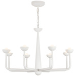 Spade Chandelier - Antique White / Frost