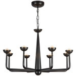 Spade Chandelier - Urban Bronze / Frost