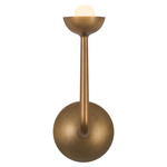 Spade Wall Sconce - Vintage Brass / Frost