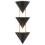 Versus Triple Wall Light - Urban Bronze / Patina Brass