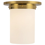 Mineral Round Ceiling Light - Patina Brass / Opal