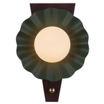 Furrow Wall Light - Pine Green / Opal
