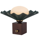 Furrow Table Lamp - Pine Green / Opal