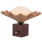 Furrow Table Lamp - Peach / Opal