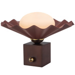 Furrow Table Lamp - Burgundy / Opal