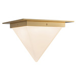 Mineral Pyramid Ceiling Light - Patina Brass / Opal