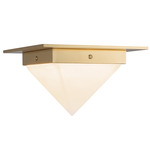Mineral Pyramid Ceiling Light - Patina Brass / Alabaster