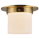 Mineral Round Ceiling Light - Patina Brass / Opal