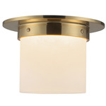 Mineral Round Ceiling Light - Patina Brass / Alabaster