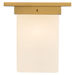 Mineral Square Ceiling Light - Patina Brass / Opal