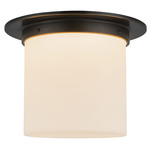 Mineral Large Round Ceiling Light - Urban Bronze / Opal