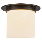 Mineral Large Round Ceiling Light - Urban Bronze / Alabaster