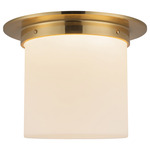 Mineral Large Round Ceiling Light - Patina Brass / Opal