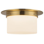 Mineral Large Round Ceiling Light - Patina Brass / Opal