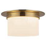 Mineral Large Round Ceiling Light - Patina Brass / Alabaster