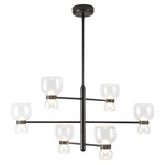 Sutton Chandelier - Urban Bronze / Clear
