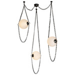 Petra Drape Chandelier - Urban Bronze / Cloudy Glass