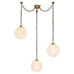 Petra Chandelier - Vintage Brass / Cloudy Glass
