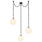 Petra Chandelier - Urban Bronze / Cloudy Glass