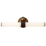 Ledger Bathroom Vanity Light - Vintage Brass / Opal