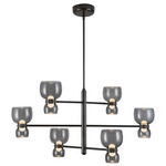 Sutton Chandelier - Urban Bronze / Smoke