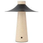 Hagen Portable Table Lamp - Urban Bronze / Travertine