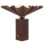 Furrow Table Lamp - Burgundy / Opal