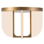 Anders Semi Flush Ceiling Light - Vintage Brass / White Acrylic