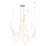 Akoya Large Cluster Chandelier - Chrome / Frosted
