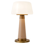 Clemence Portable Table Lamp - Peach / Opal