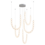 Akoya Large Cluster Chandelier - Chrome / Frosted