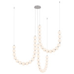 Akoya Cluster Chandelier - Chrome / Frosted