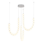 Akoya Cluster Chandelier - Chrome / Frosted