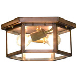 Hawthorn Ceiling Light - Antique Copper / Clear