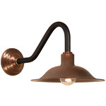 Islamorada Wall Sconce w/Gooseneck Mount - Antique Copper