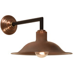 Islamorada Wall Sconce w/Straight Arm Mount - Antique Copper