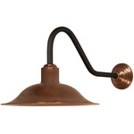 Islamorada Wall Sconce w/Gooseneck Mount - Antique Copper