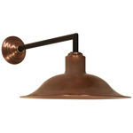 Islamorada Wall Sconce w/Straight Arm Mount - Antique Copper