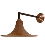 Key West Wall Sconce w/Straight Arm - Antique Copper / Matte Black