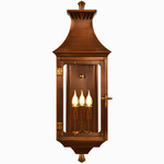 Pinnacle Outdoor Wall Sconce - Antique Copper / Clear