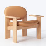 Archipen Lounge Chair - Lacquered Ash / Biscotto Leather