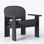 Archipen Lounge Chair - Black Stained Ash / Cashmere Leather Black