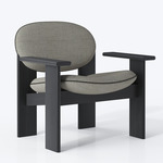Archipen Lounge Chair - Black Stained Ash / Serpentine 928