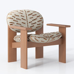 Archipen Lounge Chair - Honey Stained Ash / Tiger Beat Honey