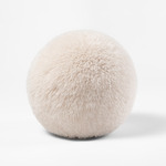 Spheric Fluffy Ottoman - Ivoire